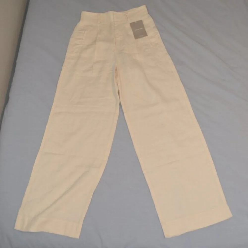 NWT Everlane The Linen Way High Drape Pant Size 0